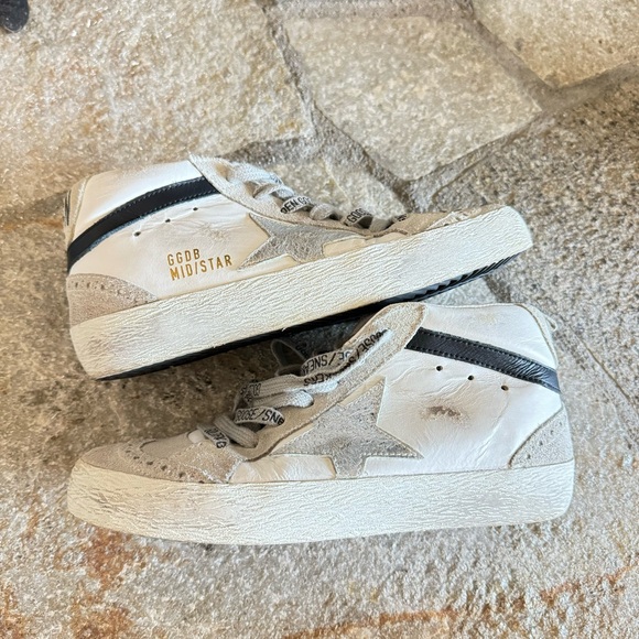 GOLDEN GOOSE Midstar White Tennis Shoes Size 34 - Picture 14 of 15